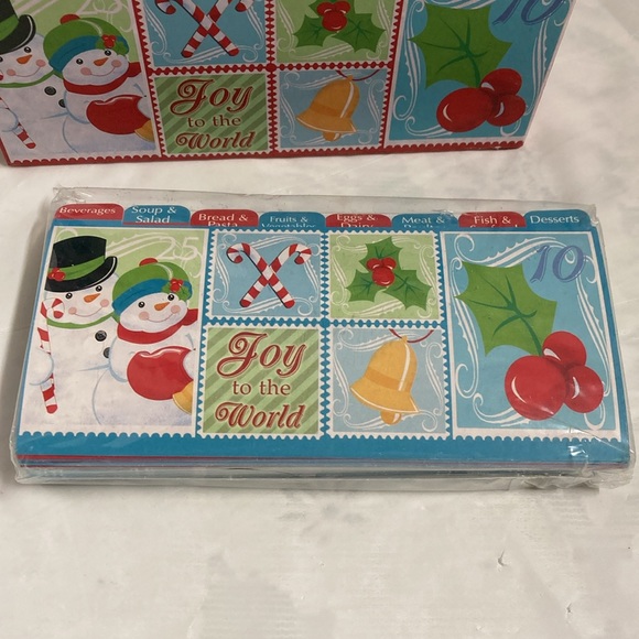 Tri Coastal Design Joy to the World Christmas Recipe Box with Dividers & Cards - Picture 6 of 13